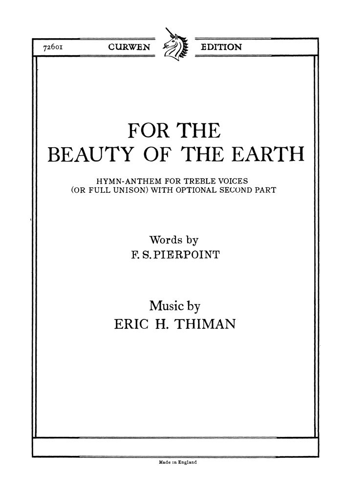 For The Beauty Of The Earth